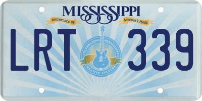 MS license plate LRT339