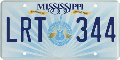 MS license plate LRT344
