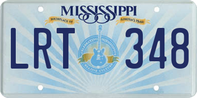 MS license plate LRT348