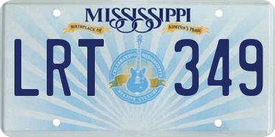 MS license plate LRT349