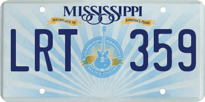 MS license plate LRT359