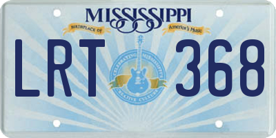 MS license plate LRT368