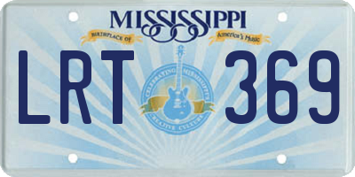MS license plate LRT369