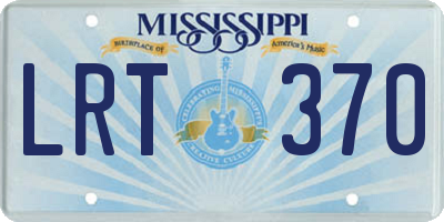 MS license plate LRT370