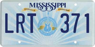 MS license plate LRT371