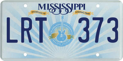 MS license plate LRT373