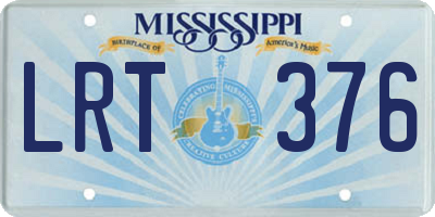 MS license plate LRT376