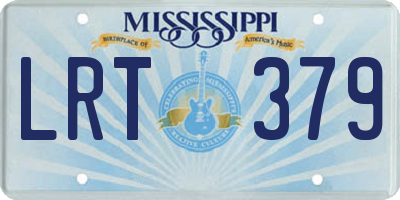 MS license plate LRT379