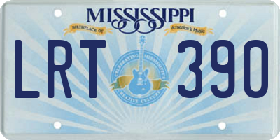 MS license plate LRT390
