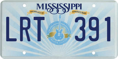 MS license plate LRT391
