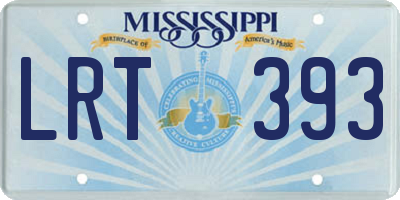 MS license plate LRT393