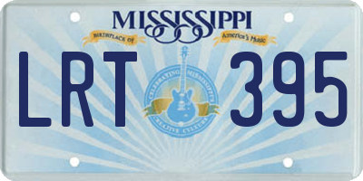 MS license plate LRT395
