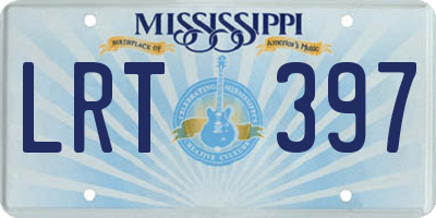 MS license plate LRT397
