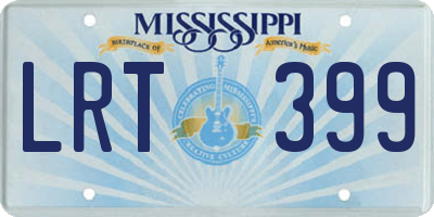 MS license plate LRT399