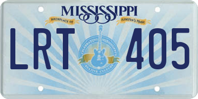MS license plate LRT405