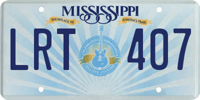 MS license plate LRT407