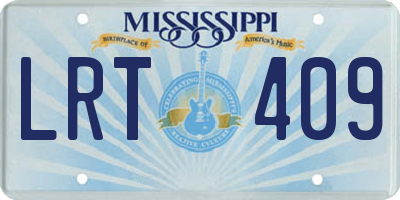MS license plate LRT409