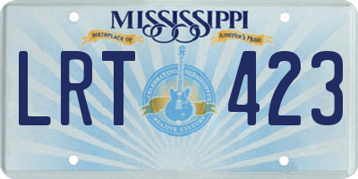 MS license plate LRT423