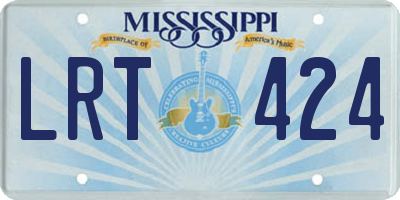 MS license plate LRT424