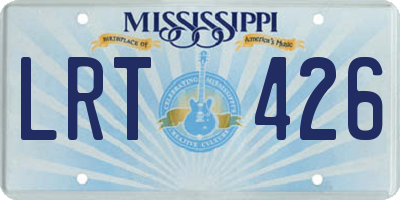 MS license plate LRT426