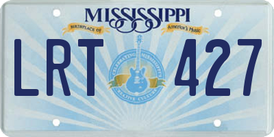 MS license plate LRT427