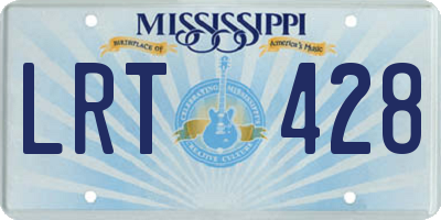 MS license plate LRT428