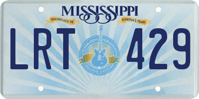 MS license plate LRT429