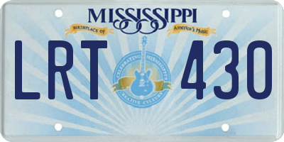 MS license plate LRT430