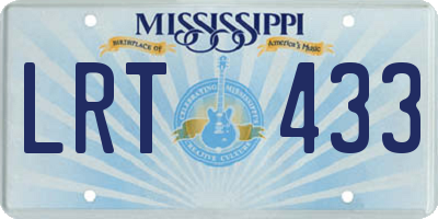 MS license plate LRT433