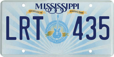 MS license plate LRT435