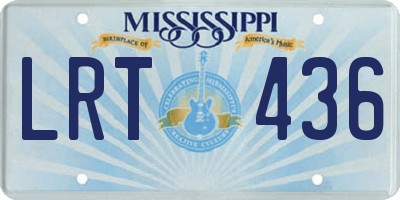 MS license plate LRT436