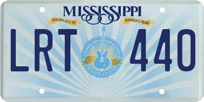 MS license plate LRT440