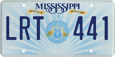 MS license plate LRT441