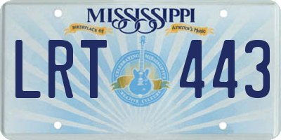 MS license plate LRT443
