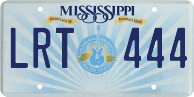 MS license plate LRT444
