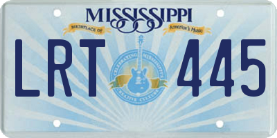 MS license plate LRT445