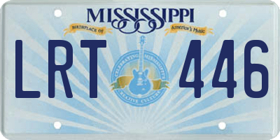 MS license plate LRT446