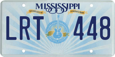 MS license plate LRT448