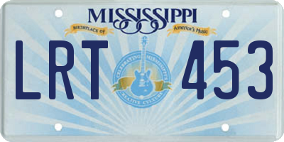 MS license plate LRT453