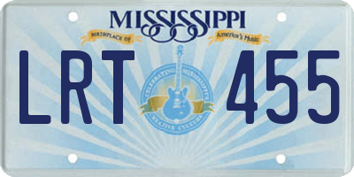 MS license plate LRT455