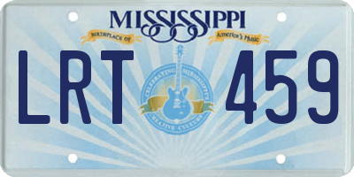 MS license plate LRT459