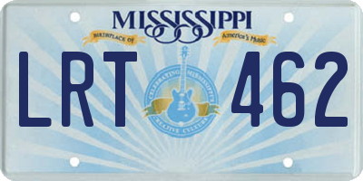MS license plate LRT462