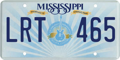 MS license plate LRT465