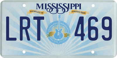MS license plate LRT469