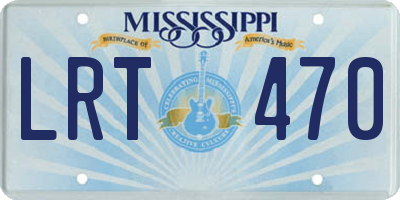 MS license plate LRT470