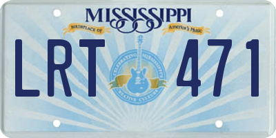 MS license plate LRT471