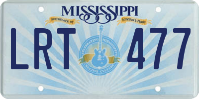 MS license plate LRT477