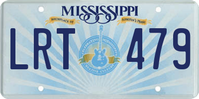 MS license plate LRT479