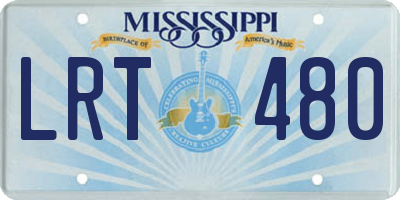MS license plate LRT480