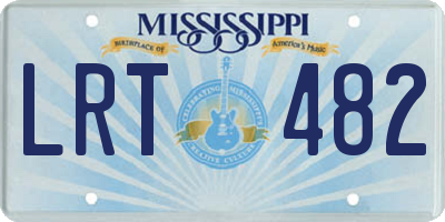 MS license plate LRT482